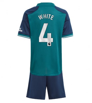 Arsenal Ben White #4 Tercera Equipación Niños 2023-24 Manga Corta (+ Pantalones cortos)